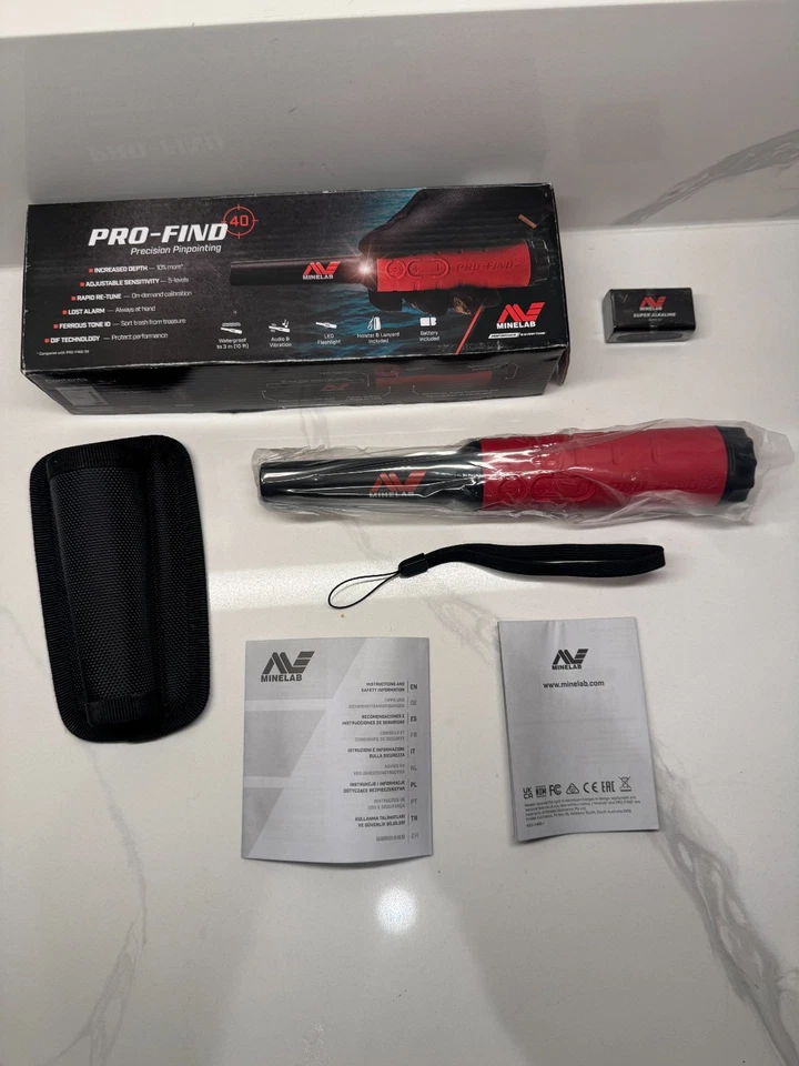 Minelab Pro-Find 40 Pinpointer - 3226-0005 Waterproof Metal Detector - Image 1 of 4
