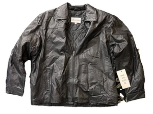 Excelente chaqueta de cuero sintético para hombre talla: XXL color: negro - Imagen 1 de 7
