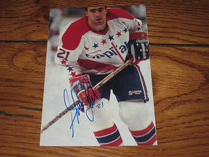 STEVE LEACH HANDSIGNIERTES VINTAGE WASHINGTON CAPITALS 4 X 6 LABORFOTO # 4 - Bild 1 von 1