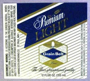 Minnesota Brewing PREMIUM LIGHT GRAIN BELT BIRRA etichetta MN 12 oz - Foto 1 di 2