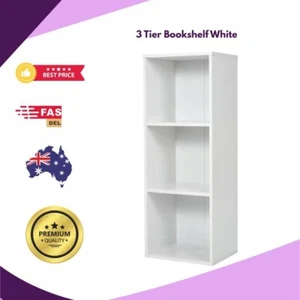 3-Tier White Bookshelf - Compact Storage for Books, Decor, and Organizing (AU) - Picture 1 of 11