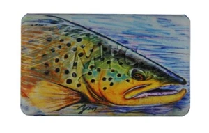 NEW MONTANA FLY COMPANY MFC MIDGE FLYWEIGHT FOAM FLY BOX HALLOCK'S BROWN TROUT  - Picture 1 of 4