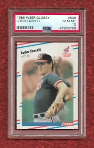 Fleer Glossy #608 1988 John Farrell PSA 10 gemas como nuevo novato radiocontrol pop 1 indios - Imagen 1 de 1