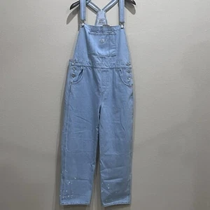 Levis Strauss & Co Two Horse Brand Women Denim Overalls Bib Light Wash Size XL - Picture 1 of 12
