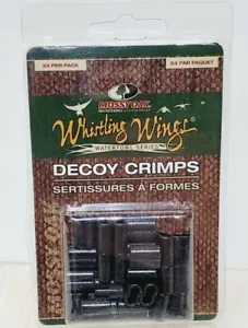 24 pack Decoy Crimps Black Anodized Aluminum Whistling Wings - Picture 1 of 4