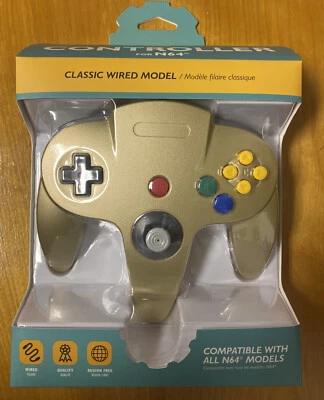 Tomee Controller for N64 Gold New - Image 1 of 2