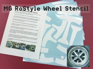 MG 1966-1980 MGB 14" Rim RO Style Wheel 14" Paint Stencil (Enough for 4 wheels) - Picture 1 of 3