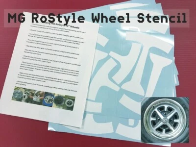 MG 1966-1980 MGB 14" Rim RO Style Wheel 14" Paint Stencil (Enough for 4 wheels) - Image 1 of 3