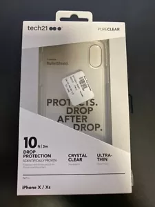 Tech21 Pure Series Rugged Slim Case For Apple iPhone Xs / X - Clear OP - Picture 1 of 3