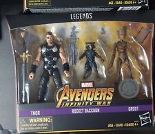 Marvel Avengers Infinity War Thor Groot & Rocket Exclusive Action Figure  3-Pack 