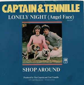 The Captain and Tennille NM 45 rpm "Shop Around" b/w "Lonely Night (Angel Face)" - Picture 1 of 4