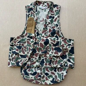 Vintage Seaway Storm Pruf Duck Camouflage Camo Bird Hunting Shooting Vest XL - Picture 1 of 21