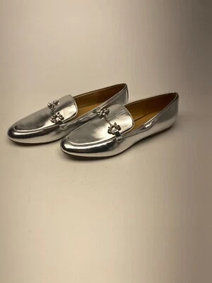 Mocasines informales Nine West Bennit plateados para mujer talla 9 Foto 1 de 4