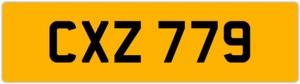 CXZ 779 C 3x3 DATELESS PRIVATE NUMBER PLATE CAM COL CHRIS CHAS CHARLIE CAL CON - Picture 1 of 1