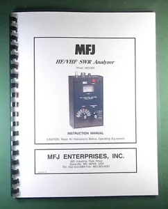MFJ 209 SWR Analyzer Instruction Manual: w/Clear Protective Covers! - Picture 1 of 1