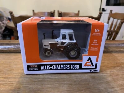 ERTL 1/64 Allis Chalmers 7080 Maroon Belly Tractor Rear Duals White Chase Unit - Image 1 of 3