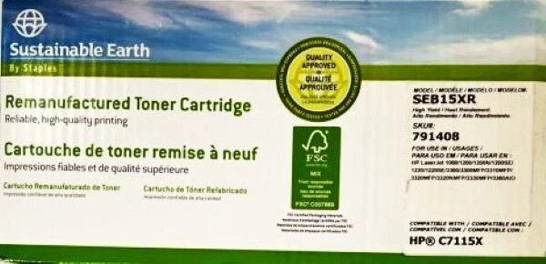 STAPLES SEB15XR High Yield TONER BLACK NON-OEM - Image 1 of 1