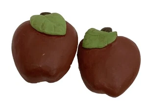 Apple 1” Clip On Earrings Red Green Mom Kids School Teacher Education Fruit COD - Picture 1 of 2