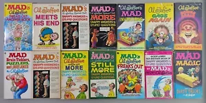Mad Magazine Al Jaffee Snappy Answers Freaks Sweats Bombs Gag Paperback Book Lot - Picture 1 of 19