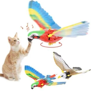 Fun Bird Interactive Cat Toy Electric Hanging Flying Bird Kittie Stick Catch Toy - Picture 1 of 17