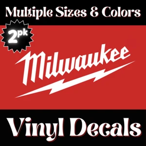 2pk Milwaukee Tool Vinyl Decals Stickers - Saw, Impact, Drill,Hand Tool - Picture 1 of 14