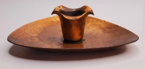 Gregorian Copper Hand Hammered 3 Sided Triangular Candle Stick Holder USA MCM - Picture 1 of 8