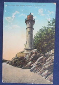 ca1910 Panama Canal Rear Range Lighthouse Postcard - Picture 1 of 2