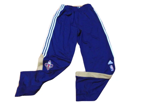 ADIDAS NBA AUTHENTIC NEW ORLEANS PELICANS ON COURT PANTS BUTTON DOWN SIZE L Cover