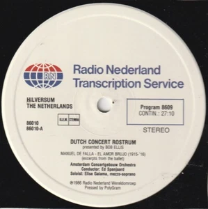 RN TRANS SERVICE LP: AMSTER C.0.-DE FALLA/ORLANDO QUART-DEBUSSY NL RN 86010 M/M - Picture 1 of 2