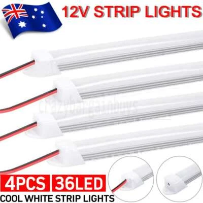 12V 4x LED Strip Light Bar Car Caravan Boat Fishing Camping Light Interior Lamp - image 1 of 4