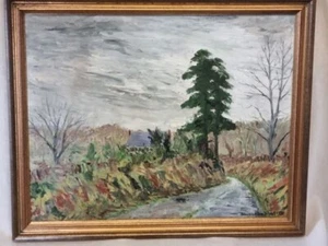 "The Lane. Bridell " Oil by David Wilson 1988 36 x 42.5 cm (15) - Picture 1 of 15