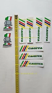 Cagiva lotto 9 adesivi pubblicitari anni 80 originali genuine factory stickers - Picture 1 of 1