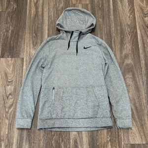 Sudadera con Capucha Nike Para Hombre Pequeña Gris Ajuste Térmico Atlético Pullover Entrenamiento CU6214-063 - Imagen 1 de 9
