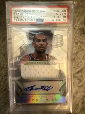 2014-15 GRANT HILL PANINI SPECTRA Patch Auto Silver 33 /35. 1/1 - Image 1 of 2