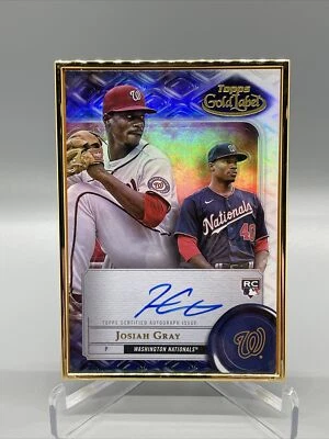 2022 TOPPS GOLD LABEL #FA-JG JOSIAH GRAY RC FRAMED ROOKIE SIGNATURE ON CARD AUTO - Image 1 of 2