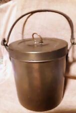 Vintage Brass pail with lid and handle