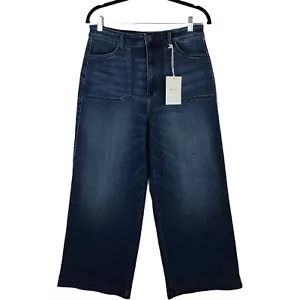 Kancan Jeans Womens Size 9/28 Blue Wide Leg Cropped Denim - Picture 1 of 11