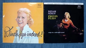 2 x Dinah Shore 12" vinyl records lot Capitol Reissues Yes Indeed! Previn Plays - Picture 1 of 16