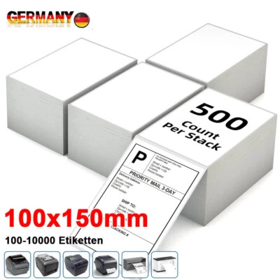 Thermo Etiketten 100x150 mm Falzetiketten Leporello Versandetiketten 4x6 DHL DPD - Bild 1 von 4