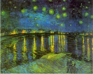 Rhone von Vincent Van Gogh Giclee Fine Art Druck Reproduktion auf Leinwand - Bild 1 von 1