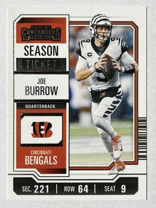 Boleto de temporada 2023 Panini Contenders #22 Joe Burrow Cincinnati Bengals - Imagen 1 de 2