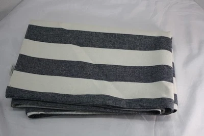 Pottery Barn Wheaton Stripe 18 x 108 Table Runner Navy - Image 1 of 3