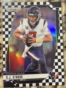 Panini Prizm 2024 - C.J. Stroud #111 Checker Prizm bianco e nero - Foto 1 di 2