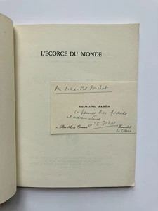 Edmond JABES " L'écorce du monde " + une carte SIGNéE, Edit° Seghers 1955 - Picture 1 of 2