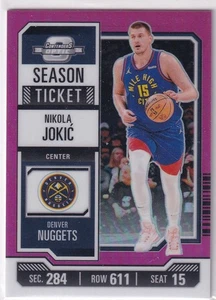 2023-24 NBA Panini Contenders Optic No. 75 Nikola Jokic Pink Prizm 11/75 - Bild 1 von 2
