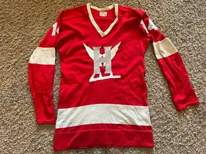 Vintage Wilson Hockey Jersey Sweater 1967-1973 H Wings Skates Logo Damaged - Picture 1 of 20
