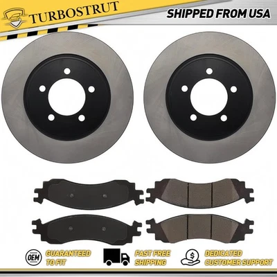 OE Front Brake Rotors Brake Pads Kit For 2006-2010 Ford Explorer 4.0L - Image 1 of 2