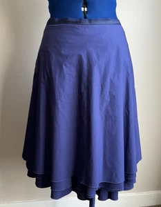 Marc Jacobs indigo midi skirt with layers / built in crinoline size 6 - Picture 1 of 6