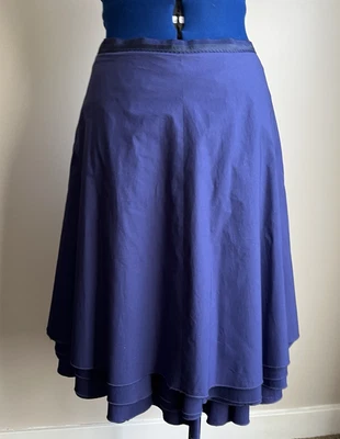 Marc Jacobs Indigo Midi Falda Con Capas / Construido en Crinolina Talla 6 Foto 1 de 4