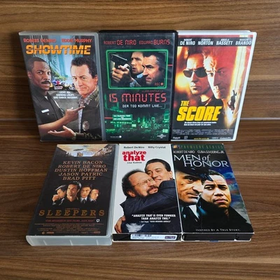 6x ROBERT DE NIRO VHS Video Kassette Tape Konvolut Set Sammlung Rare Rarität OOP - Bild 1 von 4
